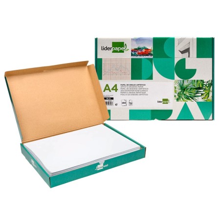 PAPEL DIBUJO LIDERPAPEL 210X297 MM 130 GR SIN RECUADRO DIN A4 HOJA (PACK INDIVISIBLE 250 UDS)