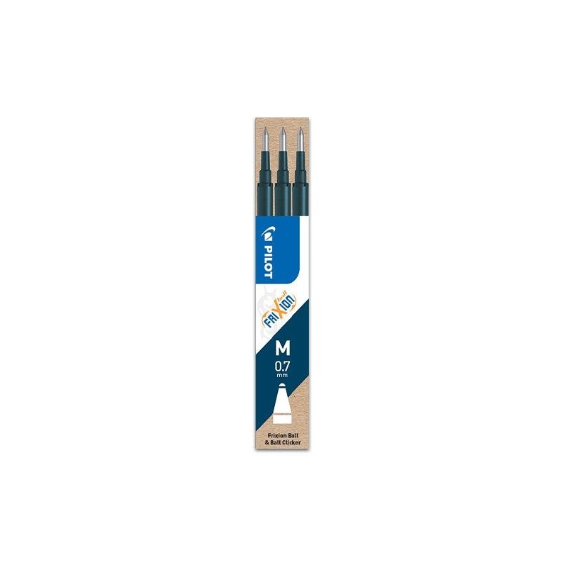 Recambios bolígrafo Pilot Frixion - Color negro - Pack 3 ud