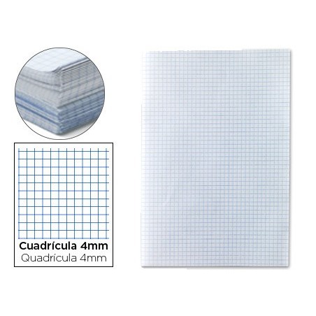 PAPEL FLORETE LIDERPAPEL CUADRO 4MM 60G/M2 PAQUETE DE 250