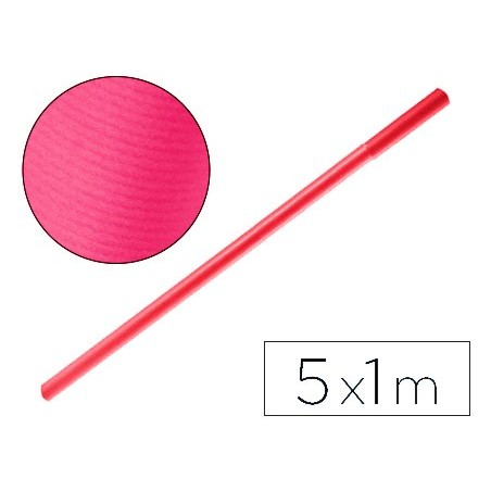 PAPEL KRAFT LIDERPAPEL FUCSIA ROLLO 5X1 MT