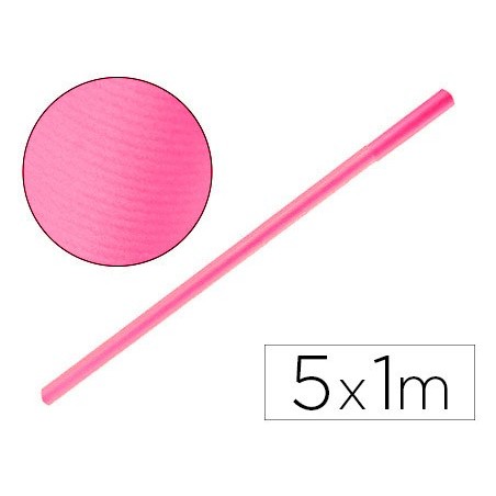 PAPEL KRAFT LIDERPAPEL ROSA ROLLO 5X1 MT