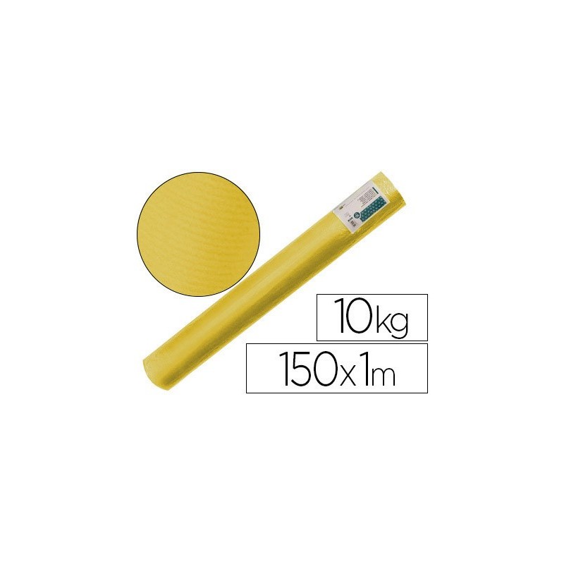 PAPEL KRAFT VERJURADO LIDERPAPEL AMARILLO 153 MT 65 GR BOBINA 10 KG