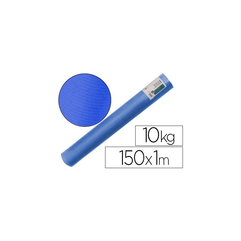 PAPEL KRAFT VERJURADO LIDERPAPEL AZUL 150MT 65KG BOBINA 10KG