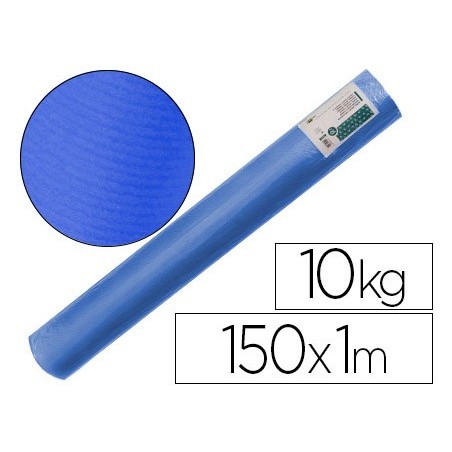 PAPEL KRAFT VERJURADO LIDERPAPEL AZUL 150MT 65KG BOBINA 10KG