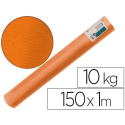PAPEL KRAFT VERJURADO LIDERPAPEL NARANJA 150MT 65GR BOBINA 10KG