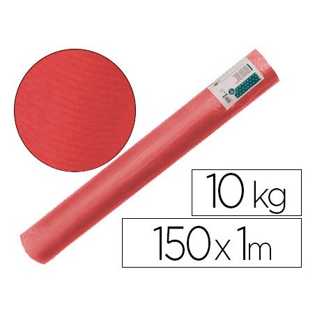 PAPEL KRAFT VERJURADO LIDERPAPEL ROJO 150MT 65GR BOBINA 10KG