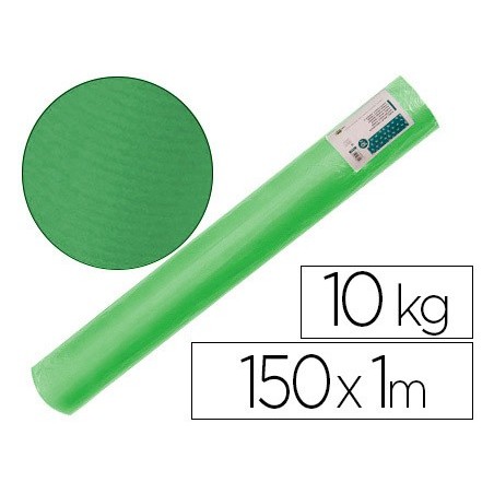 PAPEL KRAFT VERJURADO LIDERPAPEL VERDE 150MT 65GR BOBINA 10KG