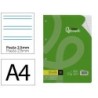 RECAMBIO LIDERPAPEL A4 100 HOJAS 100G/M2 PAUTA 5  2.5MM CON MARGEN 4 TALADROS