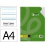 RECAMBIO LIDERPAPEL A4 100 HOJAS 75GR PAUTA 5 2.5MM CON MARGEN 4 TALADROS