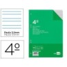 RECAMBIO LIDERPAPEL CUARTO 100 HOJAS 60G/M2 PAUTA 4  3.5MM C ON MARGEN 6 TALADROS