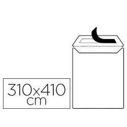 SOBRE LIDERPAPEL BOLSA BLANCO 310X410 MM SOLAPA TIRA DE SILICONA PAPEL OFFSET 100 GR CAJA DE 250 UNIDADES